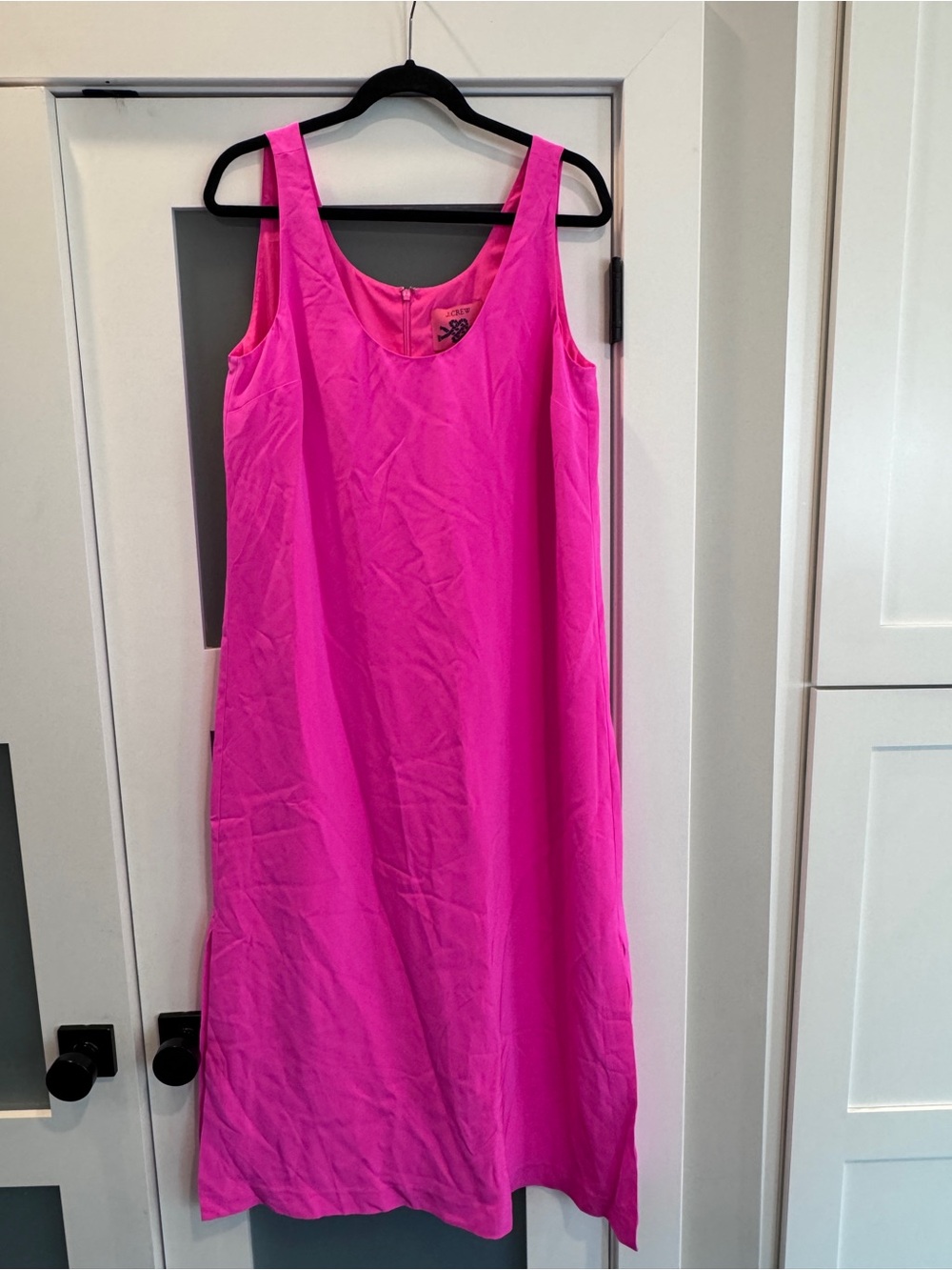 J. crew Women's Hot Pink silk Dress - Sleeveless